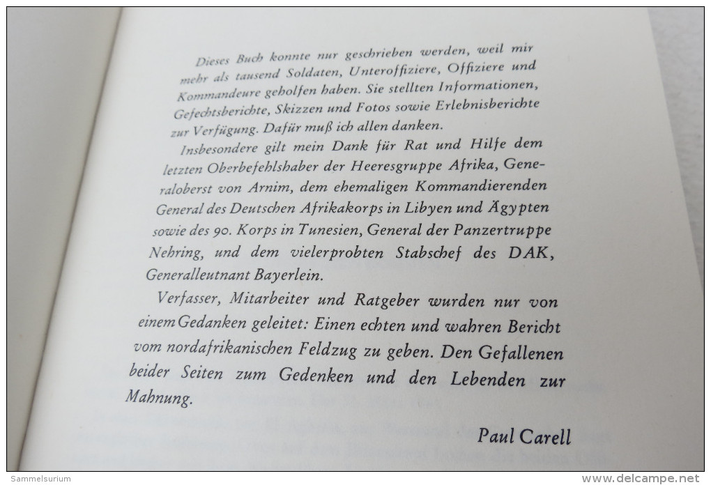 Paul Carell "Die Wüstenfüchse" Mit Rommel In Afrika - Police & Military