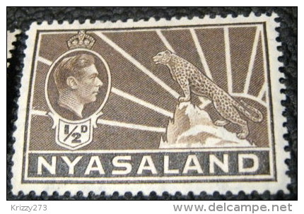 Nyasaland 1938 King George VI Leopard 0.5d - Mint - Nyasaland (1907-1953)