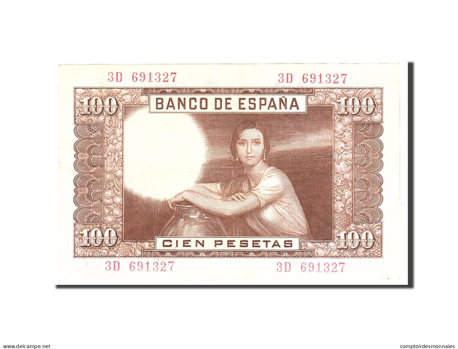 Billet, Espagne, 100 Pesetas, 1953, 1953-04-07, KM:145a, TTB - 100 Pesetas