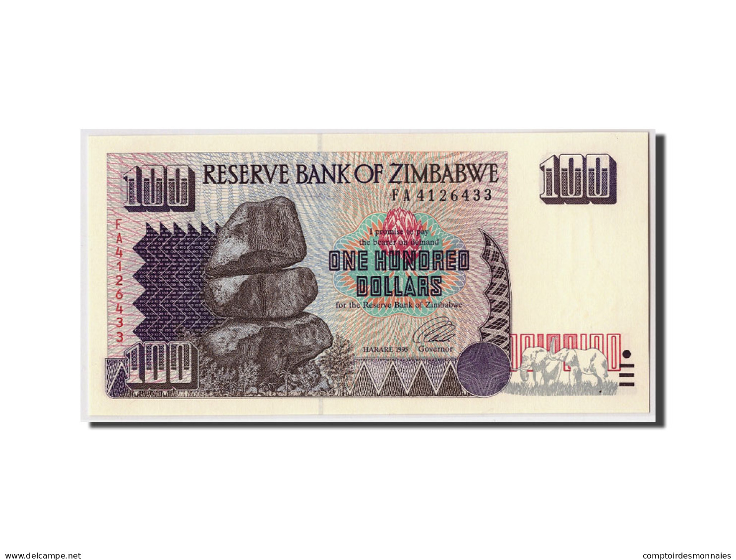 Billet, Zimbabwe, 100 Dollars, 1995, Undated, KM:9a, NEUF - Simbabwe