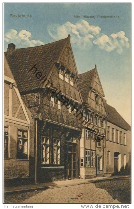 Buxtehude - Fischerstraße - Alte Häuser - Verlag C. Hausmann Buxtehude - Buxtehude