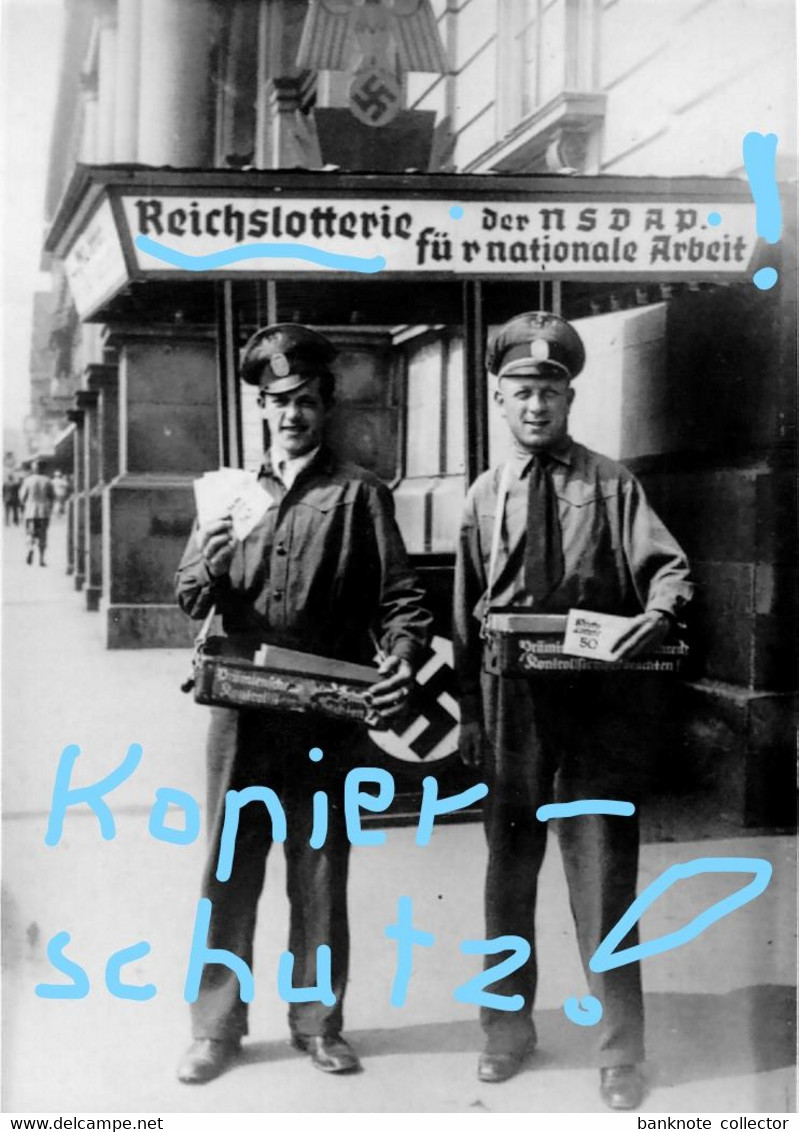 Deutschland, Germany - " REICHSLOTTERIE ", " 2 X ORIGINALLOS, FOTO & DOKUMENT Der NSDAP " 1937 ! - Other & Unclassified