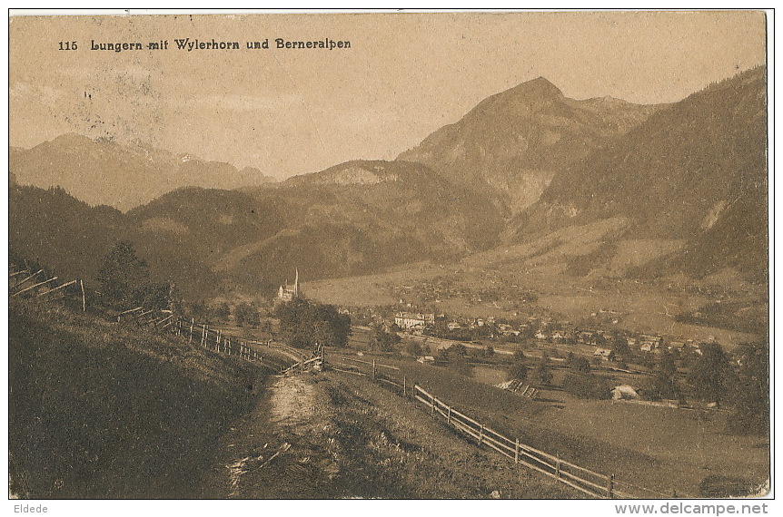 115 Lungern Mit Wylerhorn Und Berneralpen  Edition Wagner Vers Jeuxey Par Epinal - Lungern