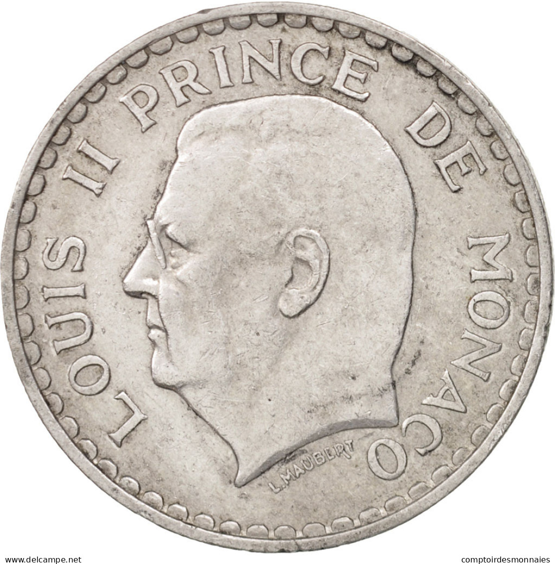 Monnaie, Monaco, Louis II, 5 Francs, 1945, TTB, Aluminium, KM:122, Gadoury:MC135 - 1922-1949 Louis II