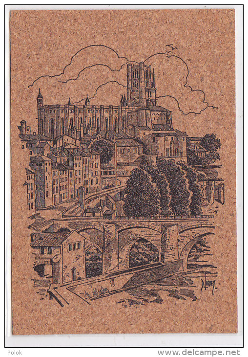 As - Cp En Liège ALBI (illustrée D. Lordey) - Cathédrale Et Palais De La Berbie - Albi