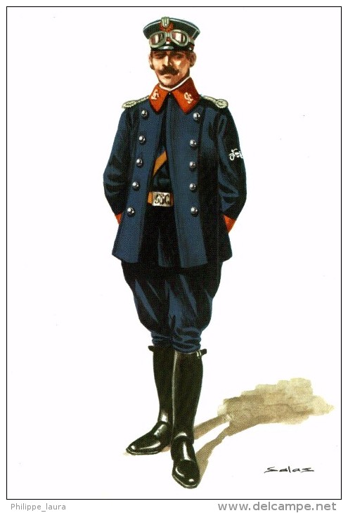 MILITAR SALAS. - MOTORISTA DE LA GUARDIA CIVIL EN UNIFORME DE INVIERNO ESPAÑA 1921 - Uniformi