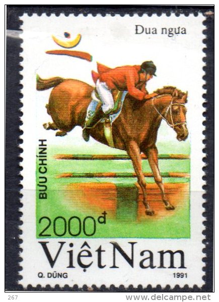 VIETNAM    N°1268  * *   Jo 1992     Hippisme - Hípica