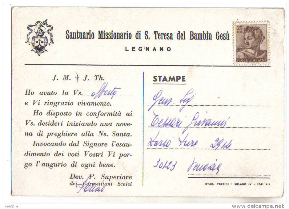 Legnano,  Santuario - F.G. - Anni ´1940 - Legnano