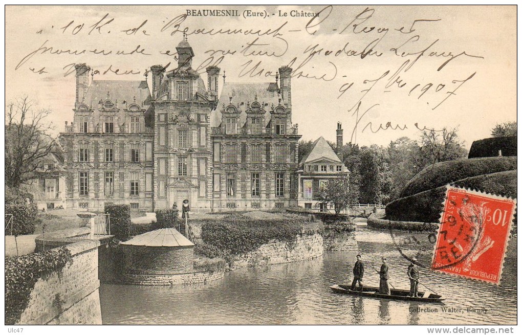 - 27 - BEAUMESNIL (Eure). - Le Château. - Scan Verso - - Beaumesnil