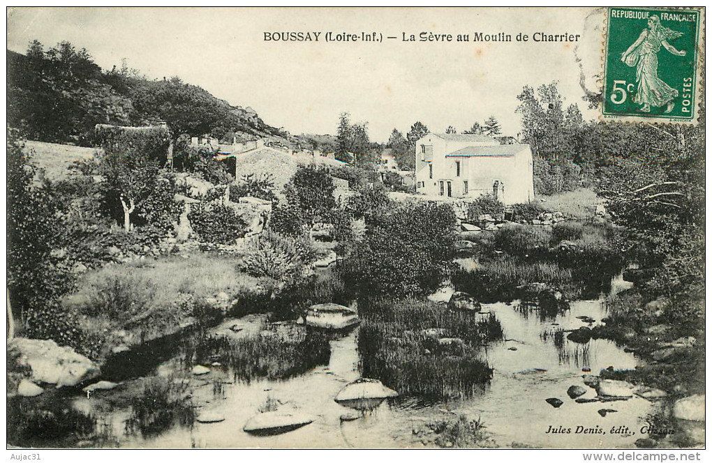 Dép 44 - Moulins à Eau - Boussay - La Sèvre Au Moulin De Charrier - état - Boussay