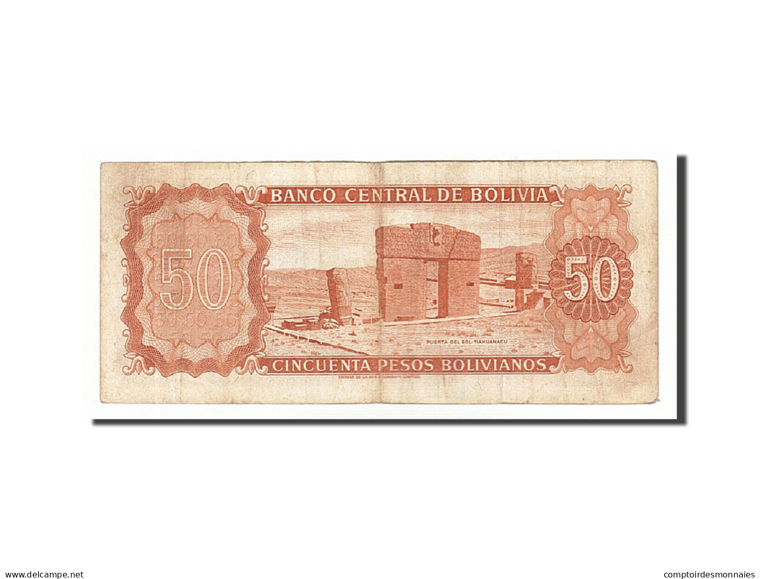 Billet, Bolivie, 50 Pesos Bolivianos, 1962, 1962-07-13, KM:162a, TB - Bolivia