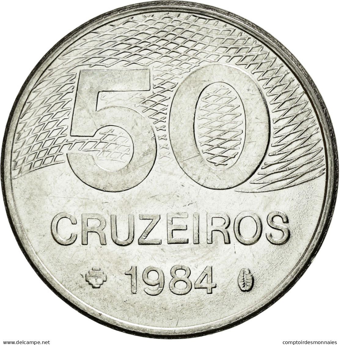 Monnaie, Brésil, 50 Cruzeiros, 1984, TTB+, Stainless Steel, KM:594.1 - Brésil