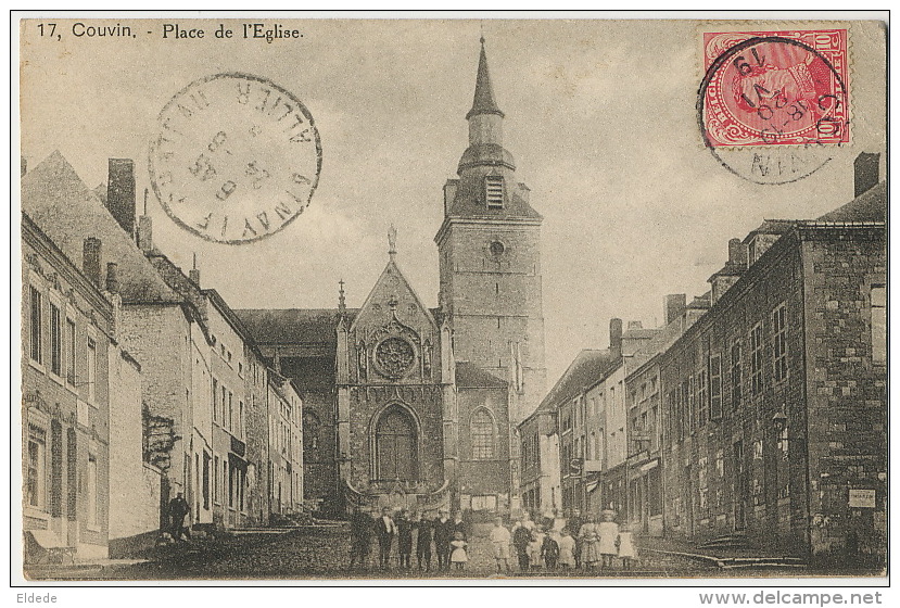 17 Couvin Place De L' Eglise Circulé 1919 - Couvin