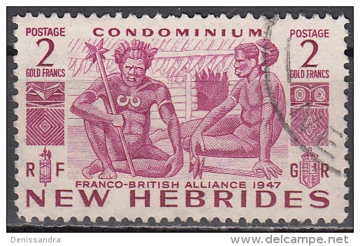 Nouvelles Hebrides 1953 Michel 150 O Cote (2005) 16.00 Euro Indigènes Cachet Rond - Oblitérés