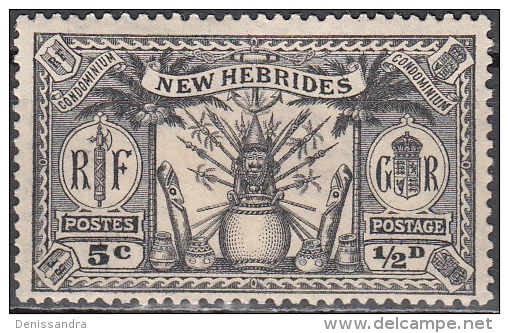 Nouvelles Hebrides 1925 Michel 77 Neuf * Cote (2005) 2.20 Euro Armoirie - Ongebruikt