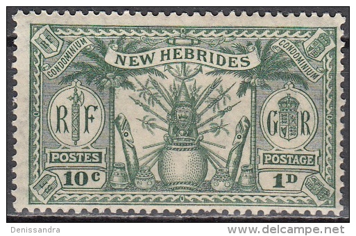 Nouvelles Hebrides 1925 Michel 78 Neuf * Cote (2005) 1.80 Euro Armoirie - Ongebruikt