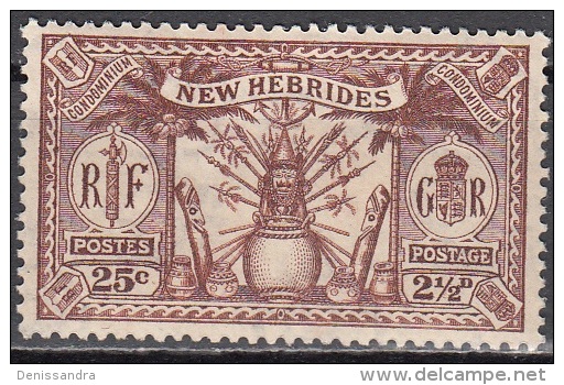 Nouvelles Hebrides 1925 Michel 80 Neuf * Cote (2005) 1.80 Euro Armoirie - Unused Stamps