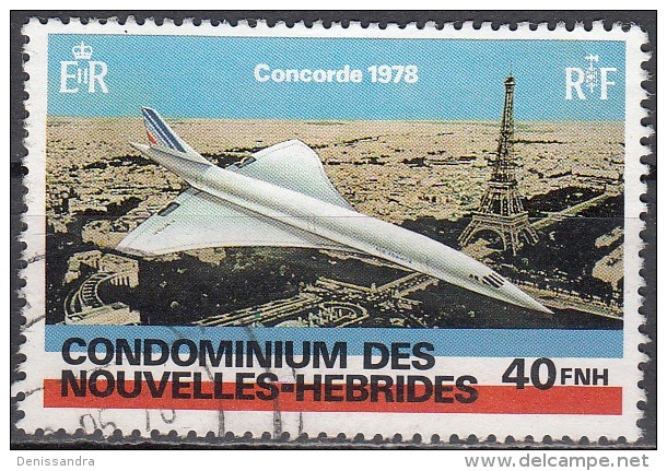 Nouvelles Hebrides 1978 Michel 512 O Cote (2005) 2.80 Euro Concorde Survolant Paris Cachet Rond - Gebraucht