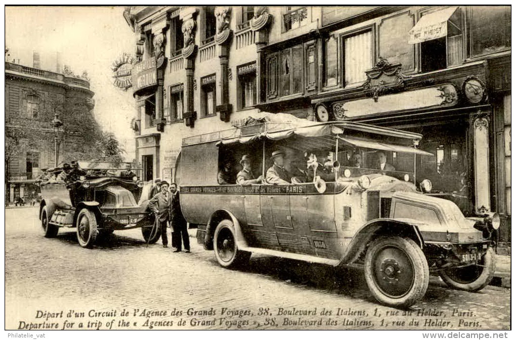 PARIS - Départs D'un Circuit De L'Agence Des Grands Voyages - Animée - A Voir - N° 11197 - Transport Urbain En Surface