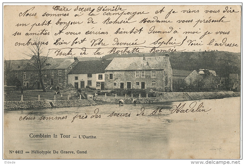 Comblain La Tour L´ Ourthe De Graeve No 4412 Timbrée Fleron 1906 - Comblain-au-Pont