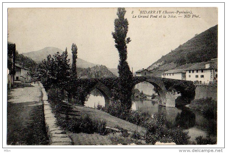 Cpa   Bidarray   Le Grand Pont Et La Nive    TBE - Bidarray