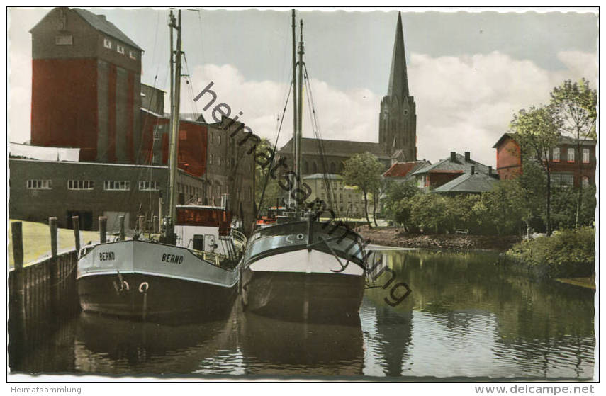 Buxtehude - Hafen - Foto-AK 1963 - Cramers Kunstanstalt KG Dortmund - Rückseite Beschrieben - Buxtehude