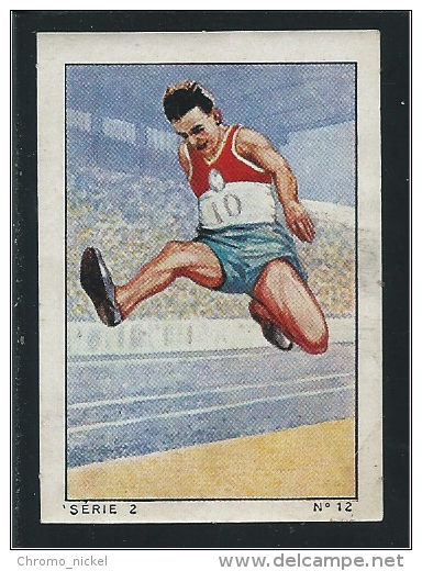 Sports Athlétisme Robert PAUL Série 2 N°12 Pub: Nestlé 1935 57 X 40 Mm Bien Voir 2 Scans - Nestlé