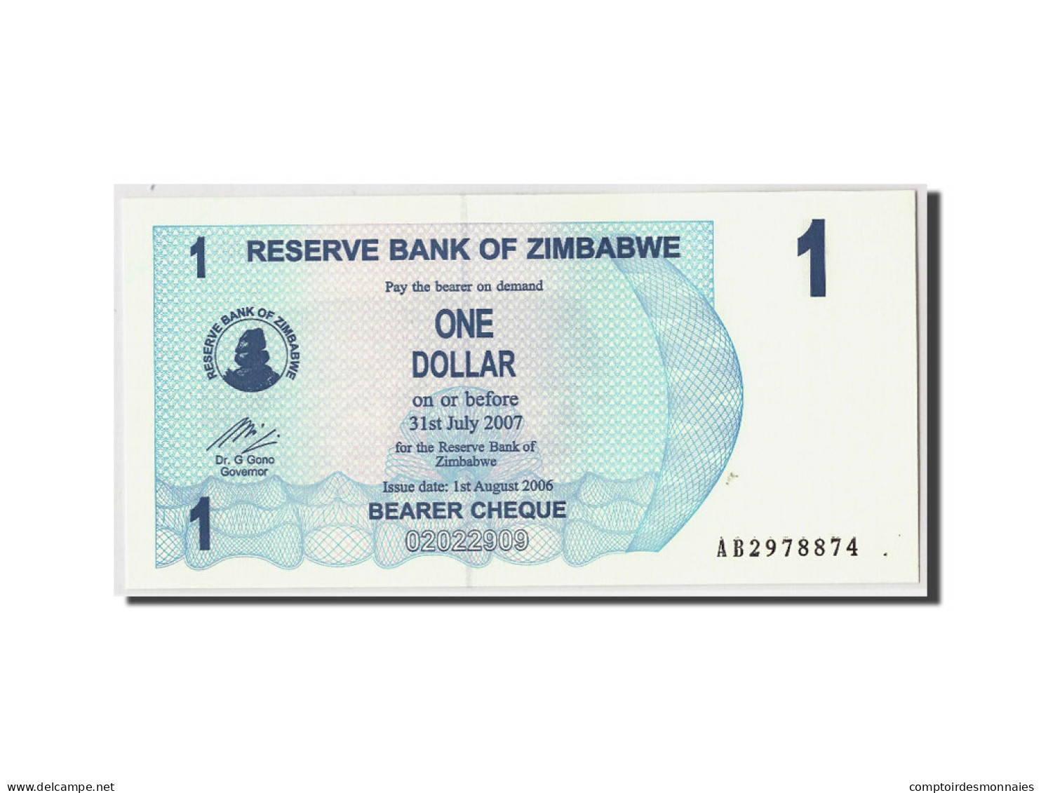 Billet, Zimbabwe, 1 Dollar, 2006, 2006-08-01, KM:37, NEUF - Simbabwe