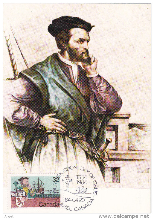 Carte Maximum CANADA N° Yvert 869 (Jacques CARTIER) Obl Sp Ill 1er Jour (Ed Emp) - Maximum Cards