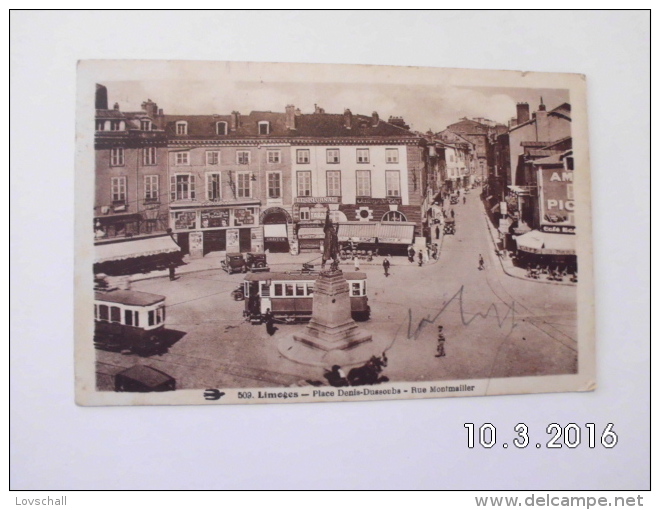 Limoges. - Place Denis-Dussouba - Rue Montmailler (23 - 8 - 1938) - Meziere Sur Issoire