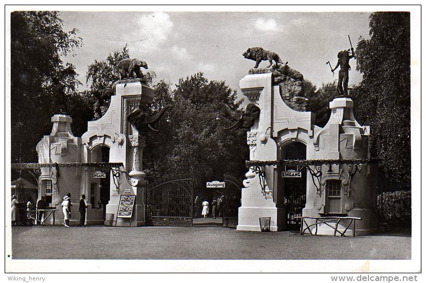 Hamburg Stellingen - S/w Carl Hagenbeck´s Tierpark Eingang - Stellingen