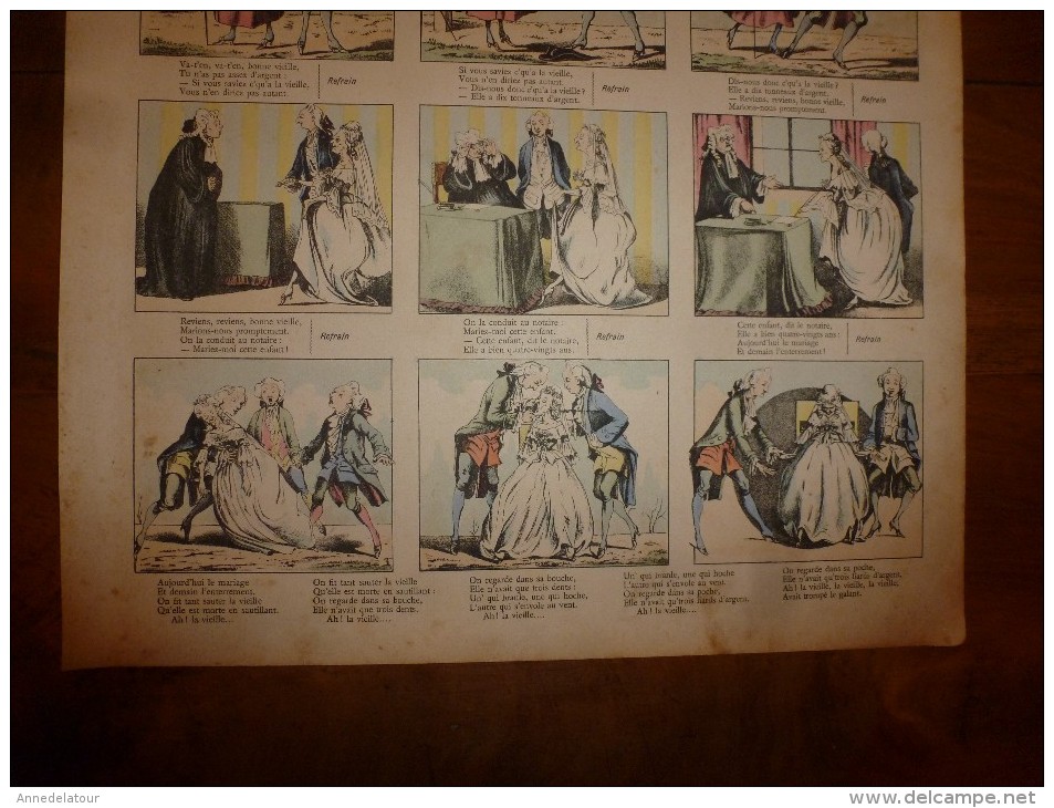 V. 1892 IMAGE D'EPINAL :n°131 LA VIEILLE ,ronde Burlesque :Histoires & Scènes Humoristiques,Contes Moraux & Merveilleux - Collections