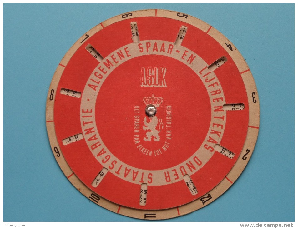 ALGEMENE SPAAR EN LIJFRENTEKAS - A.S.L.K. ( Spaar Om Te Reizen ) VDM ( Zie Foto´s Voor Details ) ! - Autres & Non Classés