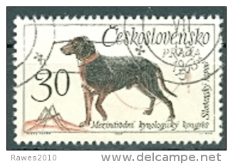 Tschechoslowakei Mi. 1542 + 1544 Gest. Kynologischer Kongress Hunde Jagdhund + Vorstehhund Mit Fasan - Cani