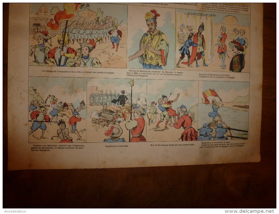 V. 1892 IMAGE D'EPINAL :n°134 LA CONQUÊTE DU MEXIQUE :Histoires & Scènes Humoristiques,Contes Moraux & Merveilleux - Colecciones