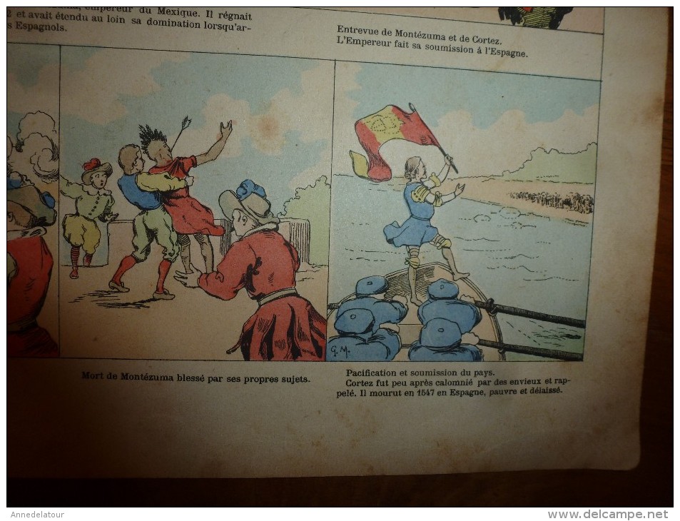 V. 1892 IMAGE D'EPINAL :n°134 LA CONQUÊTE DU MEXIQUE :Histoires & Scènes Humoristiques,Contes Moraux & Merveilleux - Collections