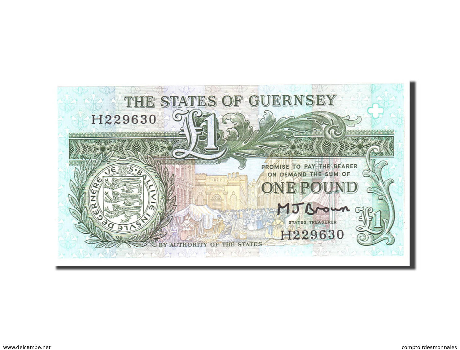 Billet, Guernsey, 1 Pound, 1980, Undated, KM:48b, NEUF - Guernesey