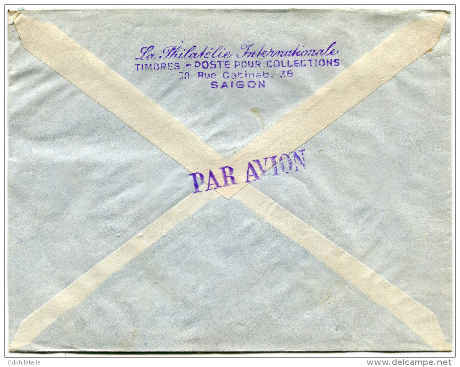 VIETNAM LETTRE RECOMMANDEE PAR AVION DEPART SAIGON R.P 13-9-1955 VIET-NAM POUR LE LAOS - Vietnam