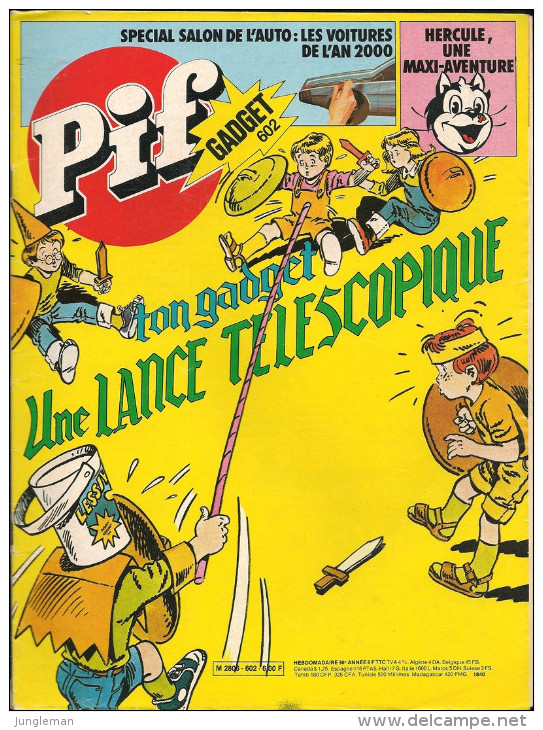 Pif Gadget N° 602 De Oct 1980 - Avec Placid Et Muzo, Héroïko, Pifou, Hercule. Revue En BE - Pif & Hercule