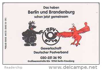 GERMANY O2910/94 - Gewerkschaft Deutscher Postverband - O-Series: Kundenserie Vom Sammlerservice Ausgeschlossen