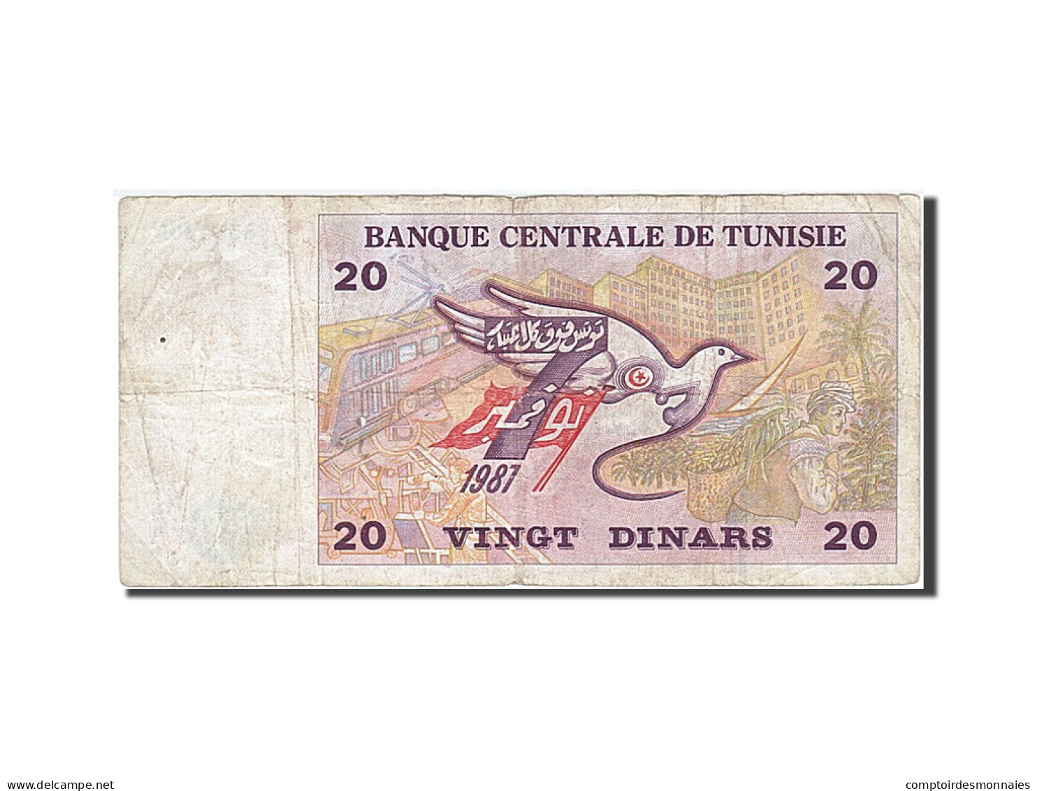 Billet, Tunisie, 20 Dinars, 1992-1997, 1992-11-07, KM:88, TB - Tunesien