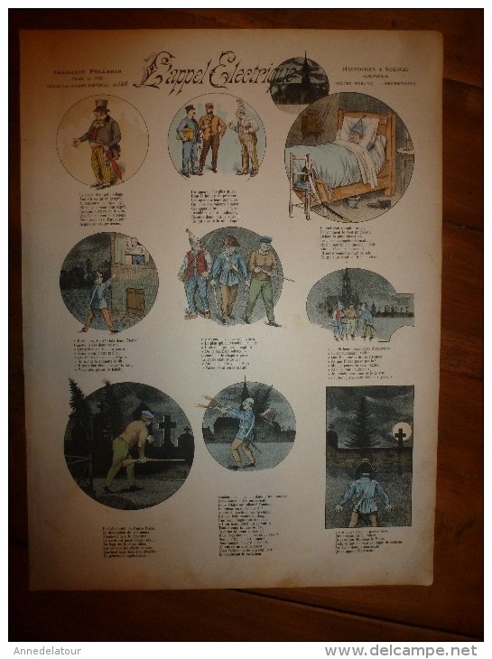 1892 IMAGE D'EPINAL :n°146 L'APPEL ELECTRIQUE :Histoires & Scènes Humoristiques,Contes Moraux & Merveilleux - Verzamelingen