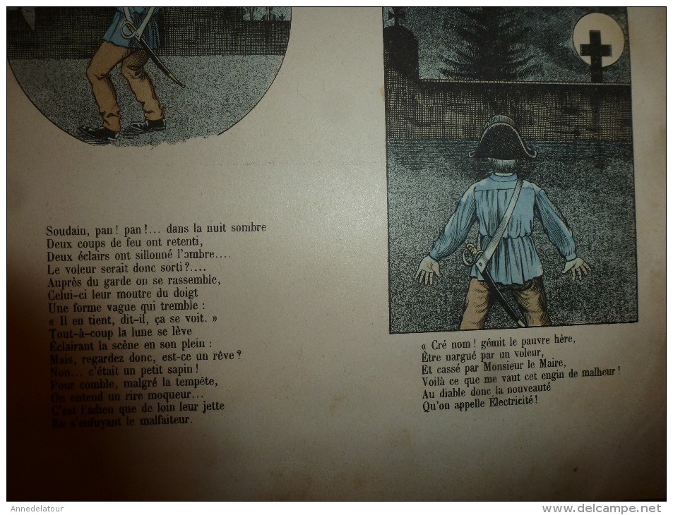 1892 IMAGE D'EPINAL :n°146 L'APPEL ELECTRIQUE :Histoires & Scènes Humoristiques,Contes Moraux & Merveilleux - Verzamelingen