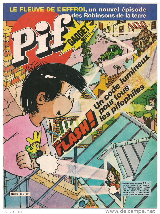 Pif Gadget N° 585 De Juin 1980 - Avec Les Robinsons De La Terre, Pifou, Ayak, Léo, Placid Et Muzo, Hercule. Revue En BE - Pif & Hercule