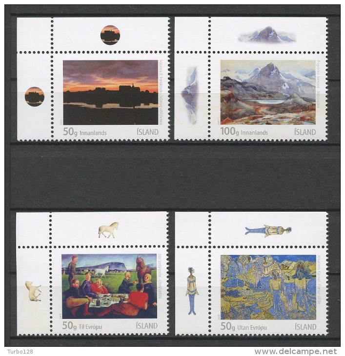 ISLANDE 2011 N° 1261/1264 ** Neufs = MNH Superbes Cote 10,50 € Peintures Tableaux Personnalités Peintres Kjarval - Unused Stamps