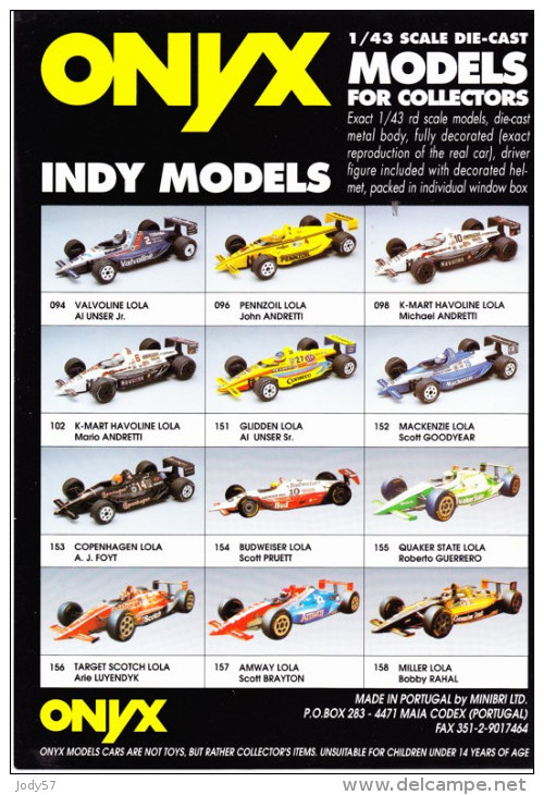 CATALOGO ONIX - INDY MODELS - Catalogues & Prospectus