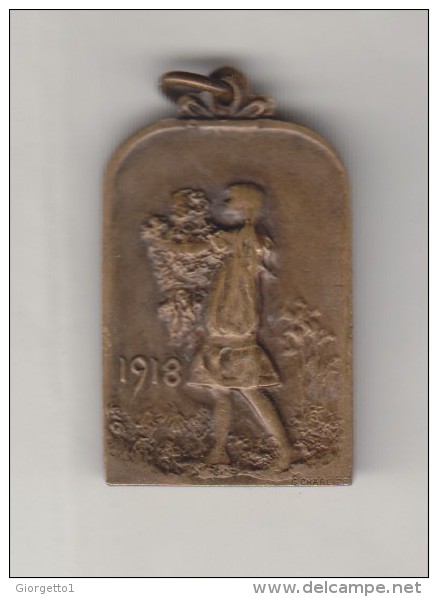 WWW1 1918 MEDAGLIA FRANCESE DI G.CHARLIER HABILLEMENT DES ENFANTS DE NOS SOLDATS / MEDAL WAR - Francia