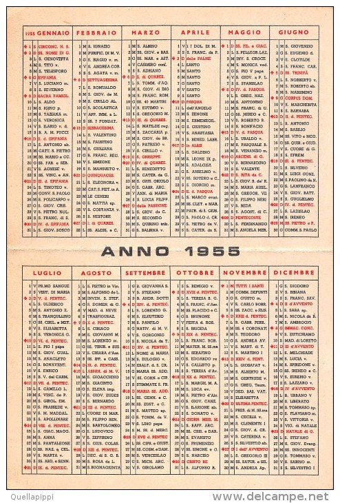04056 "SEGRETARIATO GENERALE MISSIONI DEL SERVI DI MARIA - ROMA - MADONNINA DELLE LACRIME" CALENDARIO 1955 - Big : 1941-60