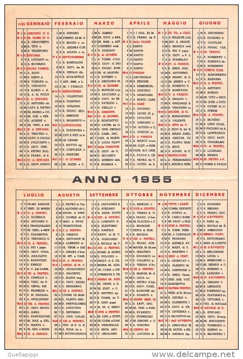 04056 "SEGRETARIATO GENERALE MISSIONI DEL SERVI DI MARIA - ROMA - MADONNINA DELLE LACRIME" CALENDARIO 1955 - Tamaño Grande : 1941-60