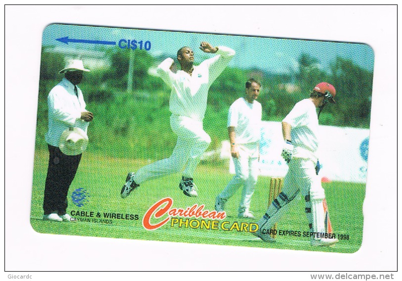 ISOLE CAYMAN - CABLE & WIRELESS  (GPT) - 1997 CRICKET: COURTNEY WALSH CODE 224CCIC   USED -  RIF. 9034 - Sport